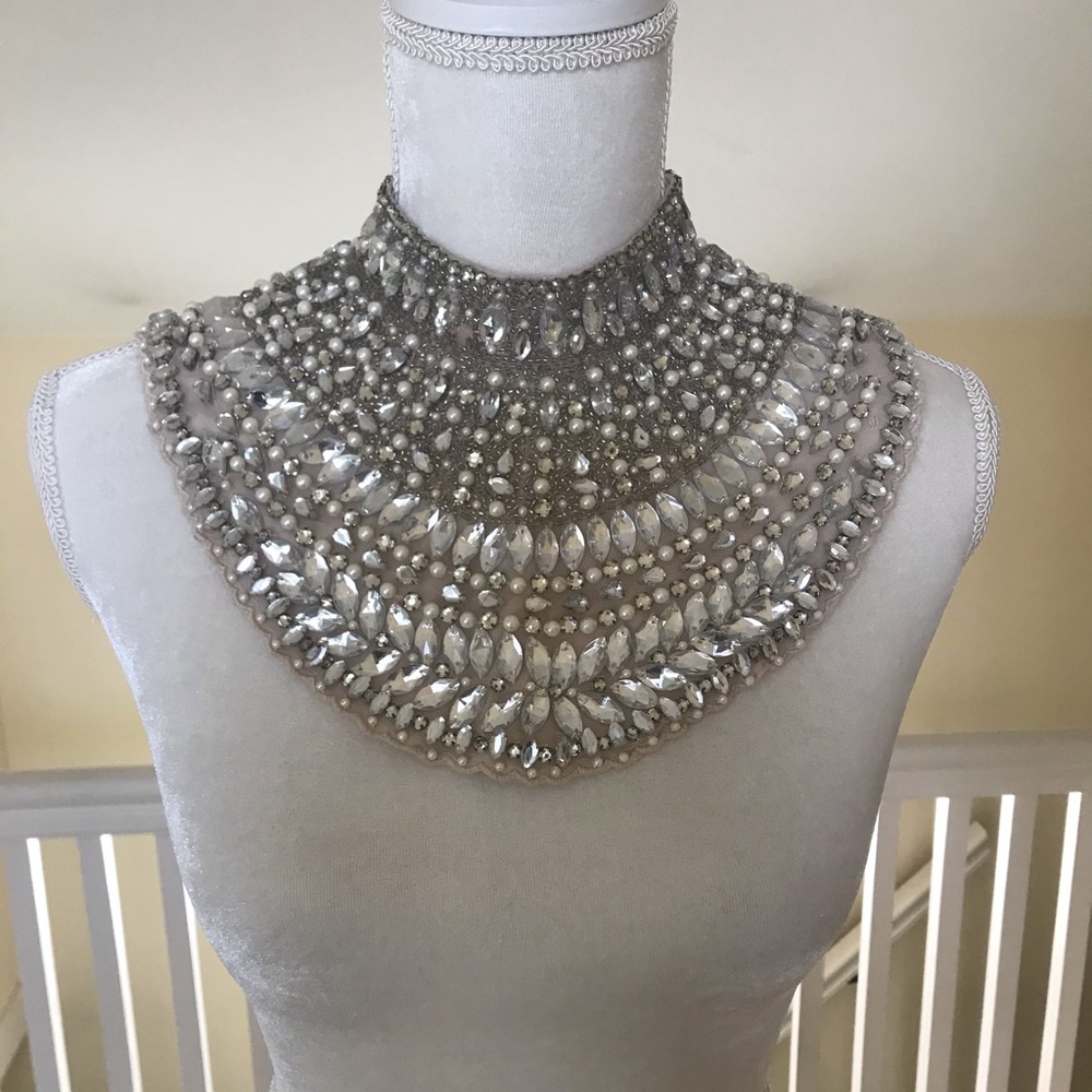 Embellished collar/ bib necklace